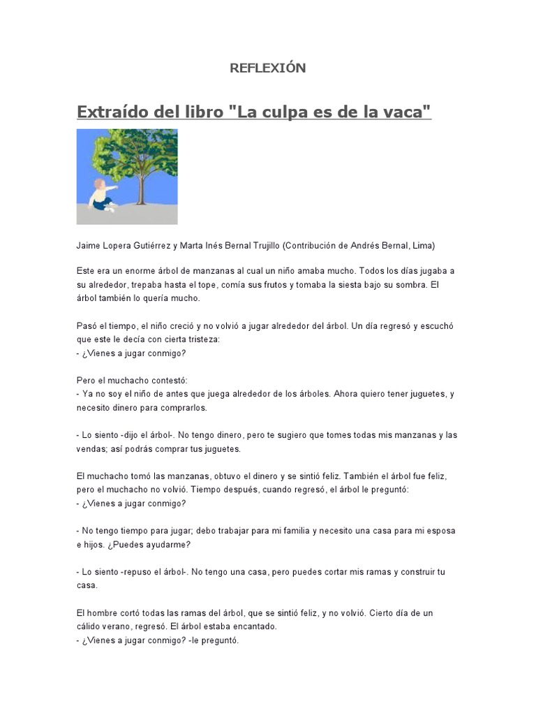 REFLEXION La Culpa Es de La Vaca | PDF