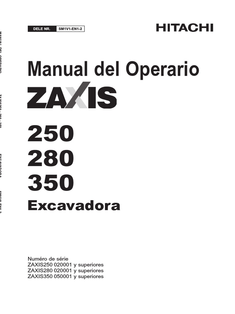 Manual de operación excavadora YH-T-12060 | PDF