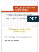 Estatística Não Paramétrica - Testes Envolvendo Duas Amostras Independentes