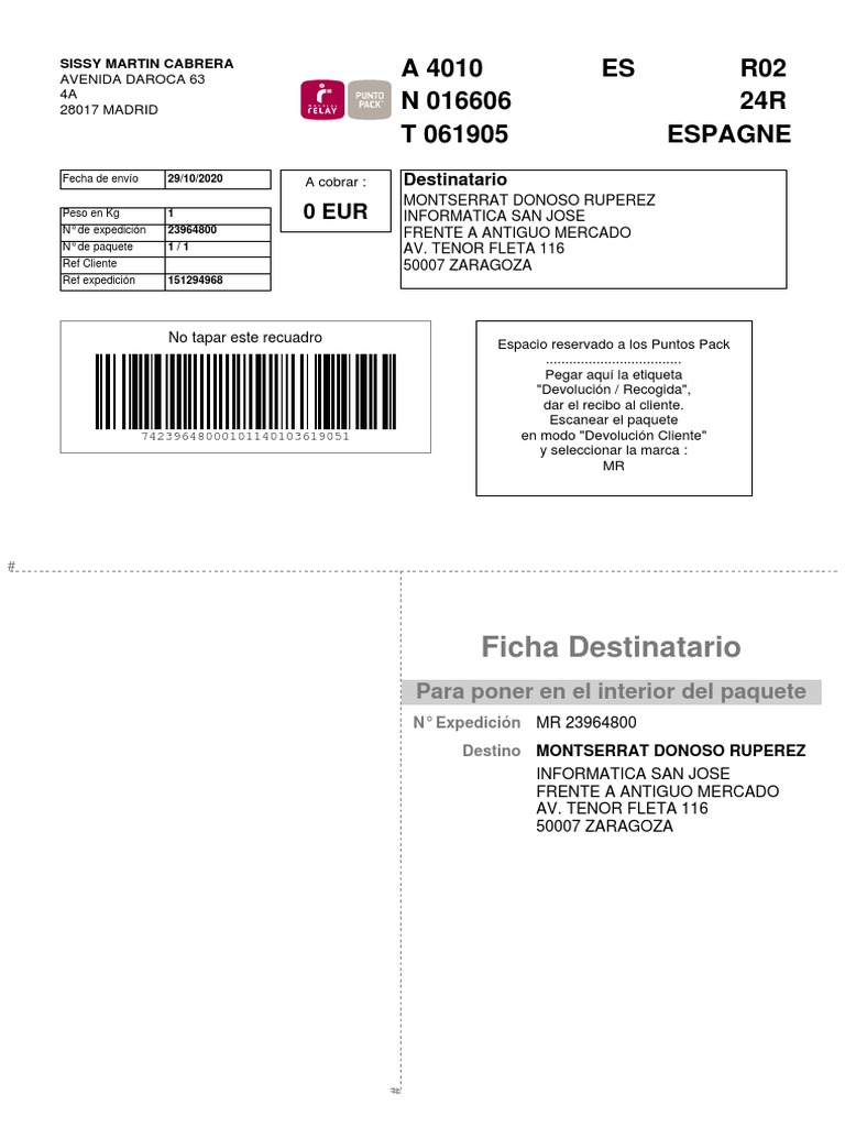 Bordereau Vinted 1106772785 PDF