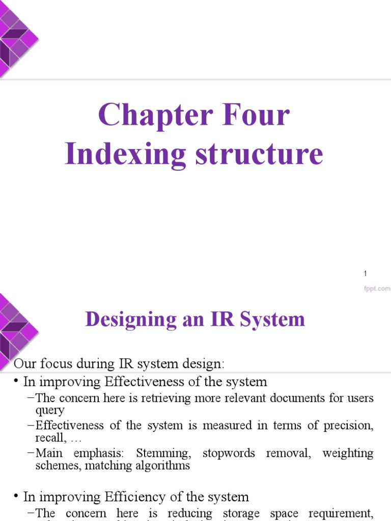 Chapter Four Indexing Structure | PDF | Search Engine Indexing | Code