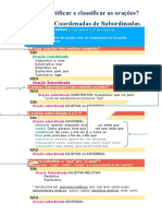 Identificar e Classificar Orações