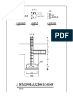 Detailed engineering drawings for building foundations, columns and beams