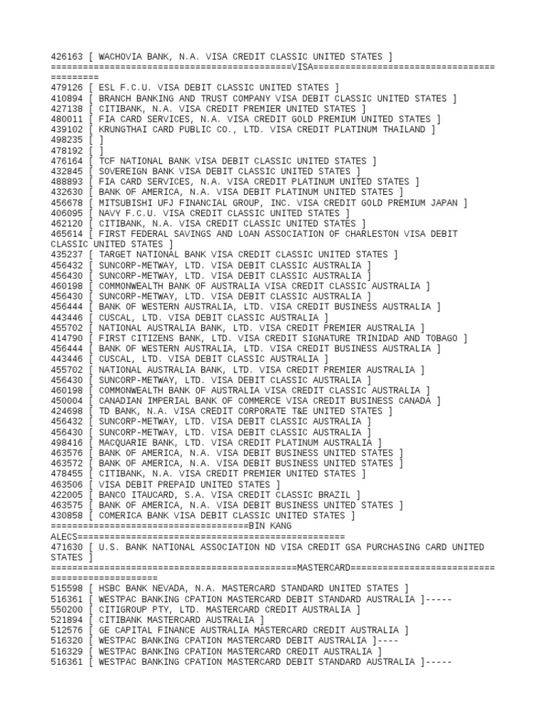 Bin VBV Master 3 | PDF | Debit Card | Visa Inc.
