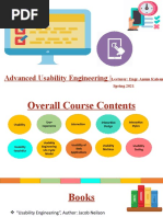 Advanced Usability Engineering - : Lecturer: Engr. Anum Kaleem Spring 2021