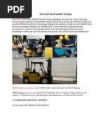 Forklift Obstacle Course Layout Guide | PDF