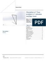 Simulation of Truss Problem 6.1 Johnston and Beer Book: Eutectic Metal