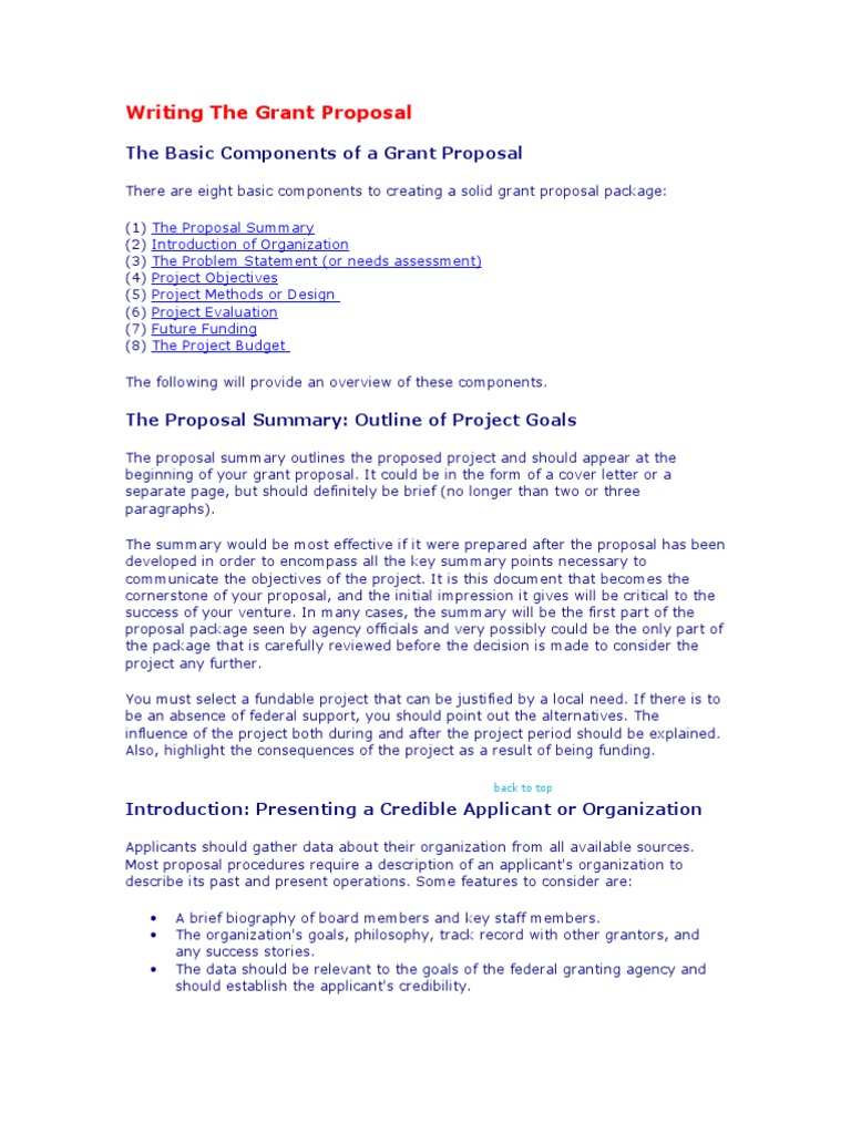 Writing The Grant Proposal | PDF | Needs Assessment | Evaluation