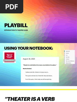 Playbill Lesson