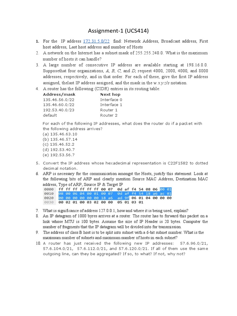 IP Addressing and Subnetting Analysis | PDF | Computers