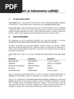 Scala Likert Si Masurarea Calitatii