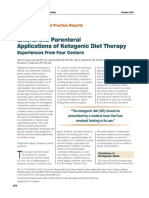 Enteral and Parenteral Applications of Ketogenic Diet Therapy