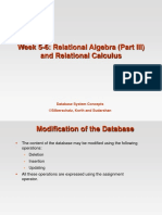 Week 5-6: Relational Algebra (Part III) and Relational Calculus