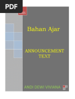 Announcement Text