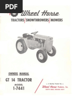 Download WheelHorse GT14 owners Manual 1-7441 by Kevins Small Engine and Tractor Service SN50698919 doc pdf