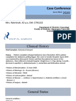 Case Conference: Mrs. Ratminah, 42 Y.o, CM: C791222