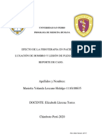 Fisioterapia para luxación de hombro y lesión plexo braquial