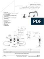 Specifications: Concealed Deck 8" Center Commercial Faucet Models LK800TS08L2, LK800TS08T4, LK800TS08T6