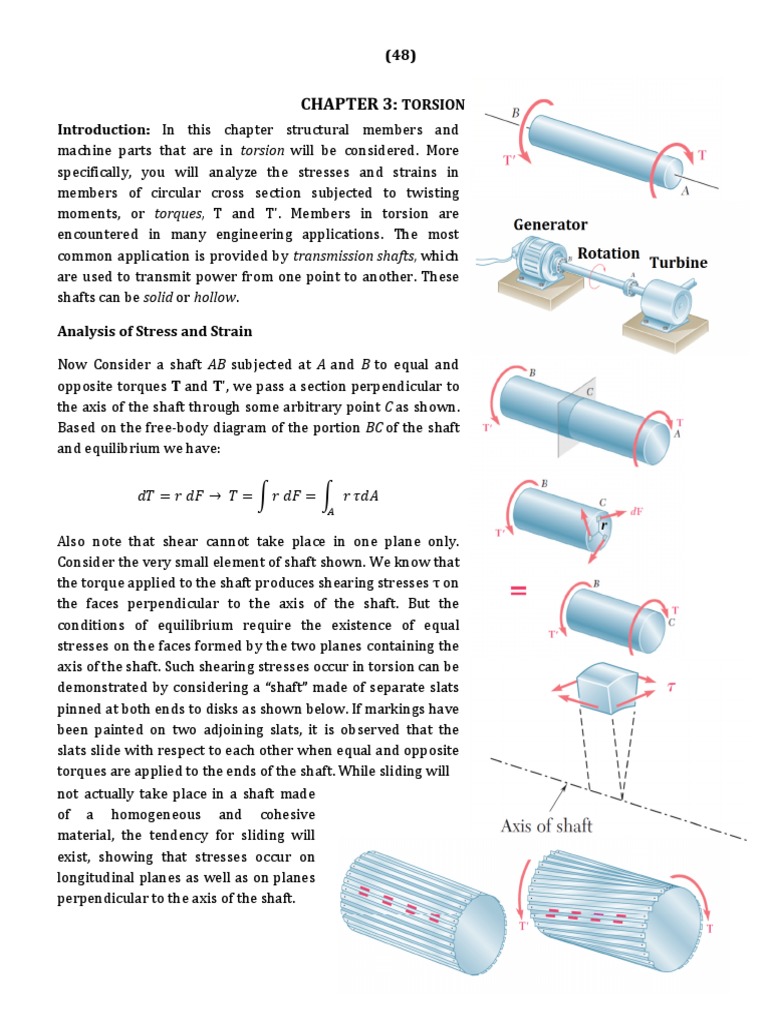 Torsion Introduction: in This Chapter Structural Members and | PDF ...