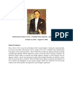 Philippine President - Jose Paciano Laurel Garcia Pt1