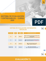 Evaluación y entregables del curso PPP