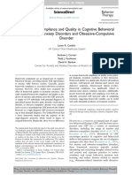 Homework Compliance and Quality in Cognitive Behavioral Therapies For Anxiety Disorders and Obsessive-Compulsive Disorder