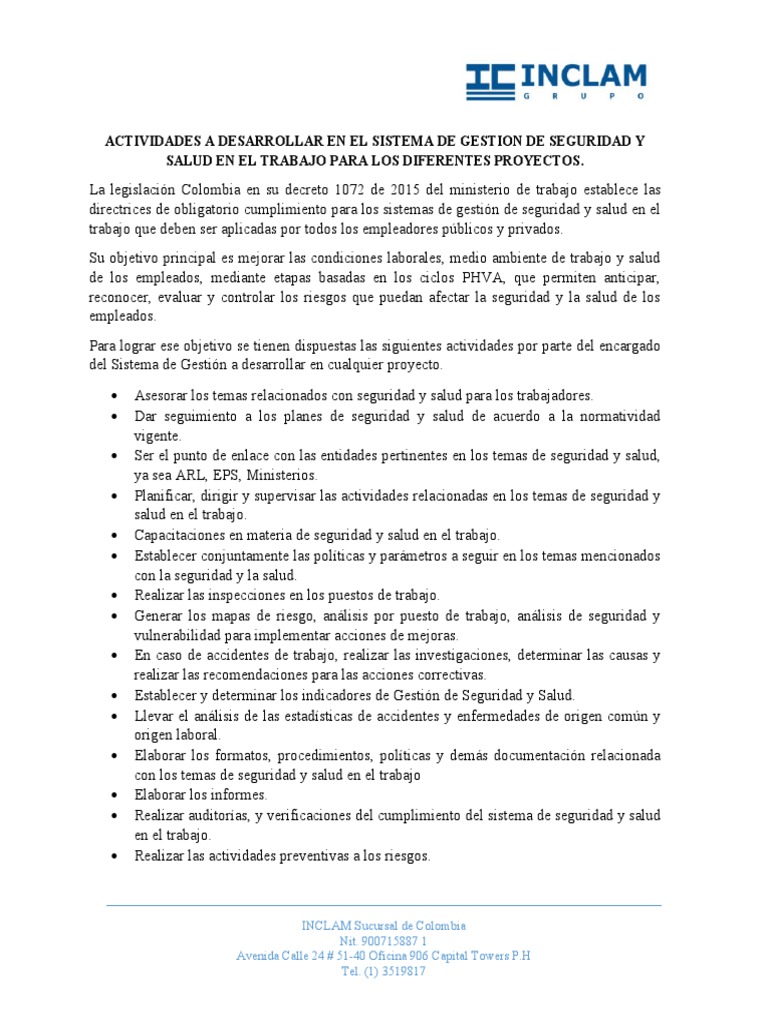 Gestión de Seguridad y Salud Laboral | PDF | Seguridad y salud ...
