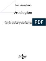 3 - Anselmo - Proslogion - Argumento Ontologico