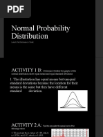 Normal Probability Distribution: LAS Performance Task