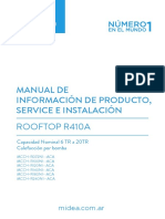 Catálogo Midea Rooftop r410a Mcch-r072-240n1-00ipsi
