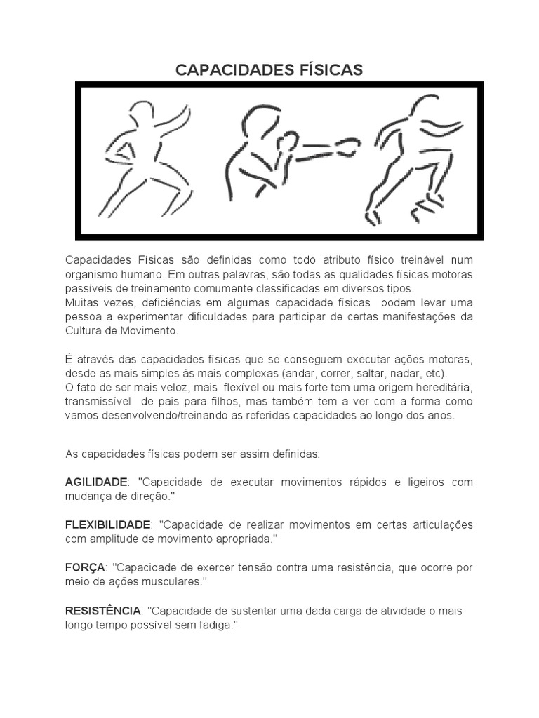As principais capacidades físicas e suas definições | PDF