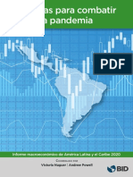 Informe Macroeconómico de América Latina y El Caribe 2020 Políticas Para Combatir La Pandemia