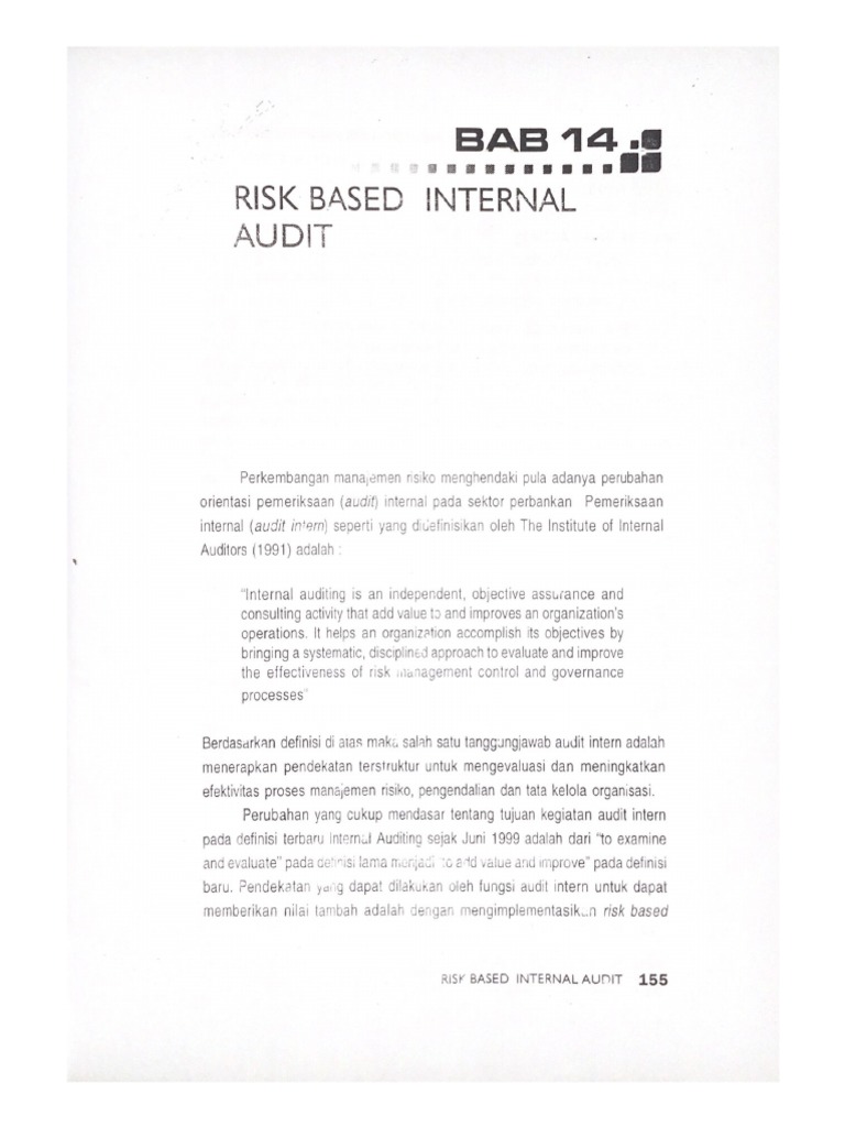 Chapter 14 Risk Based Internal Audit | PDF | Pengelolaan Keuangan & Uang