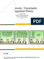 Teori Komunikasi - Anxiety Uncertainty Management Theory