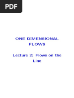 One Dimensional Flows