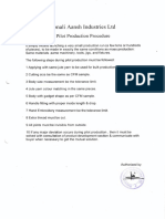 TFA-5 Pilot Production Procedure & Record