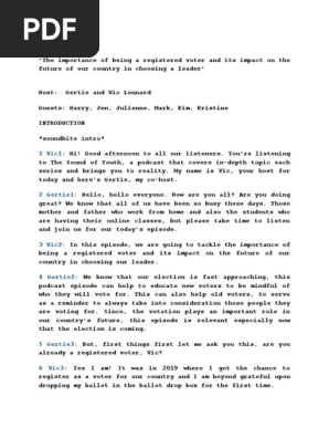 PODCAST SCRIPT