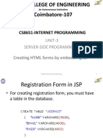 Cs8651-Internet Programming: UNIT-3 Server-Side Programming