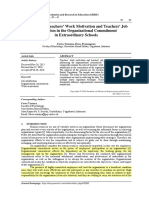 2016 - Jurnal - The Roles of Teachers’ Work Motivation and Teachers’ Job - 2016