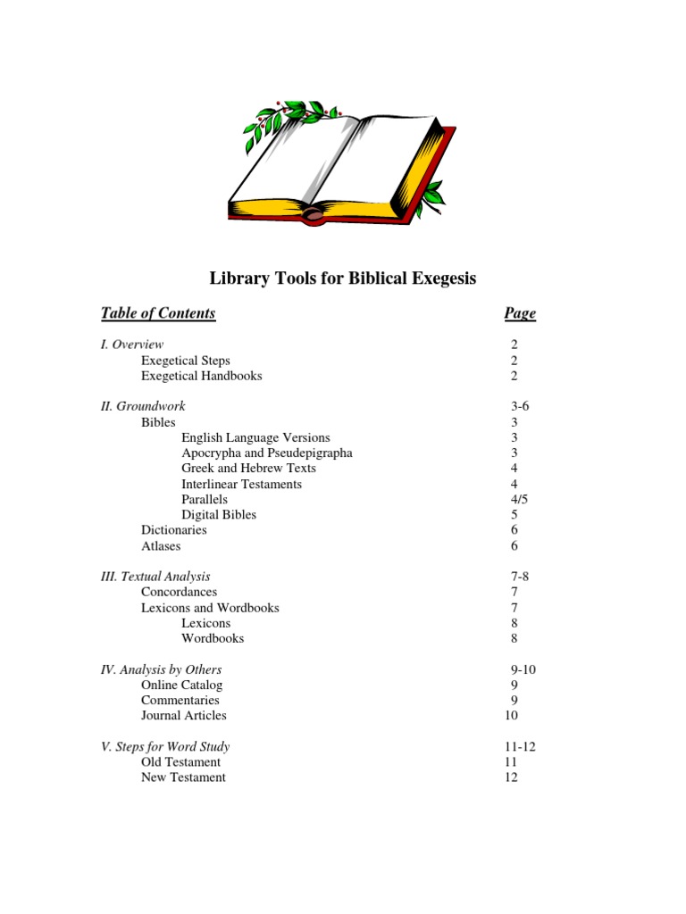 Tools for Biblical Exegesis Guide | PDF | Exegesis | King James Version