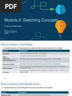 Module 2: Switching Concepts: Instructor Materials