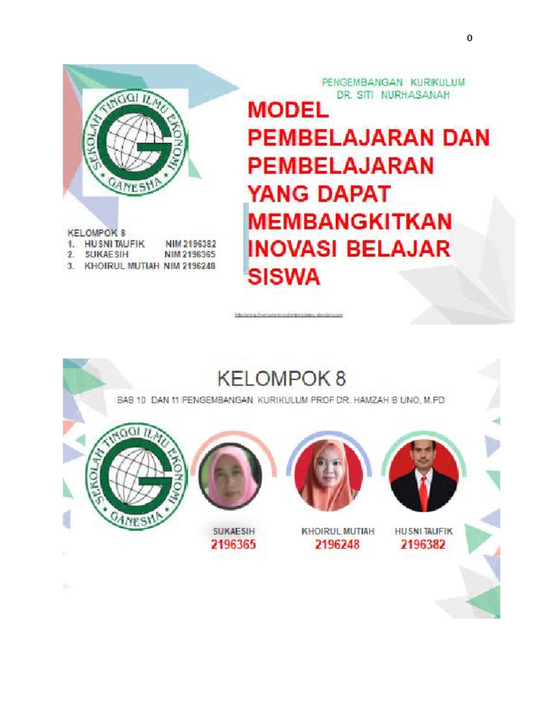 Model Pembelajaran Efektif untuk Siswa | PDF | Karier & Perkembangan ...