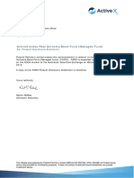 Activex Ardea Real Outcome Bond Fund (Managed Fund) : Re: Product Disclosure Statement