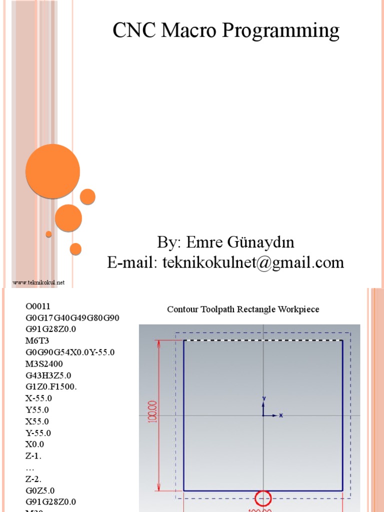 CNC Macro Programming: By: Emre Günaydın | PDF