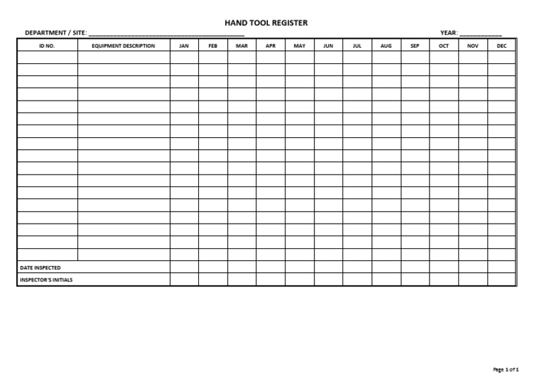 07 Hand Tool Register PDF