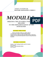 Study Notebook: Building The Teaching Portfolio Related To The Implementation of The Modalities