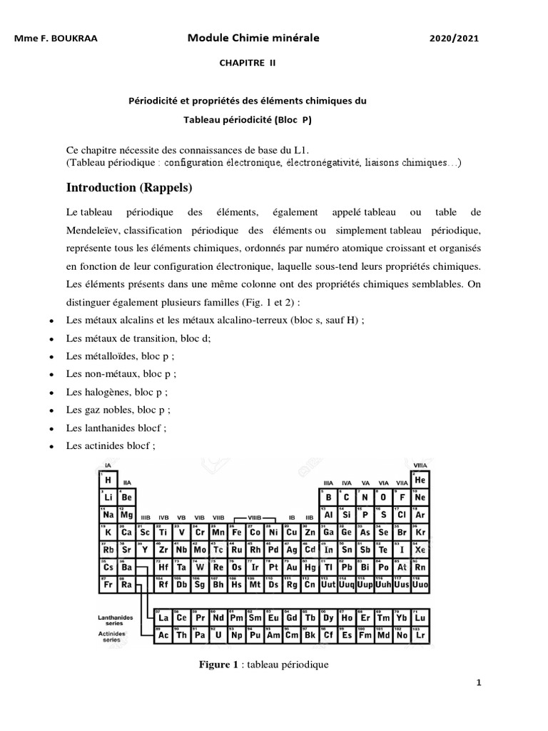Propriétés et réactivité des halogènes | PDF | Tableau périodique ...