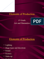 Elements of Production: 6 Grade Arts and Humanities