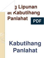 Ang Lipunan at Kabutihang Panlahat