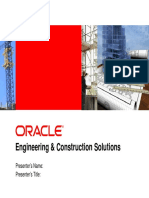 Engineering & Construction Solutions: Presenter's Name: Presenter's Title
